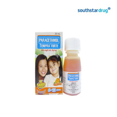 Tempra Forte 6 - 12 years old Orange Flavor 250 mg / 5 ml 30 ml Syrup - Southstar Drug