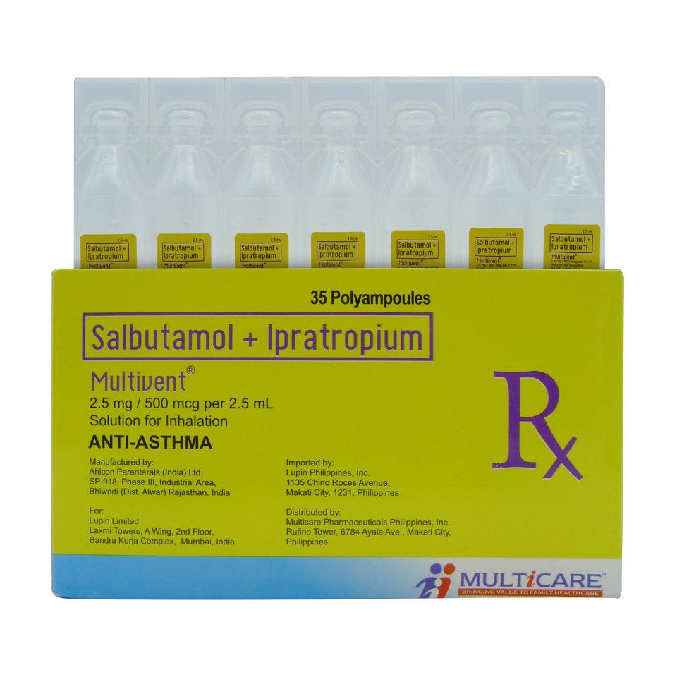 Rx: Multivent 2.5mg / 500mcg 2.5ml Nebules - Southstar Drug