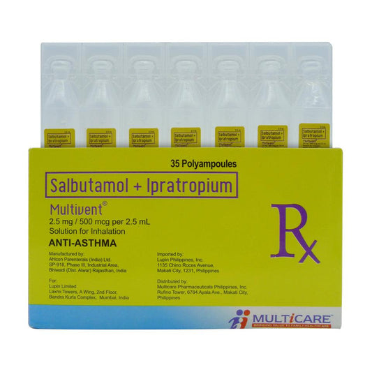 Rx: Multivent 2.5mg / 500mcg 2.5ml Nebules - Southstar Drug