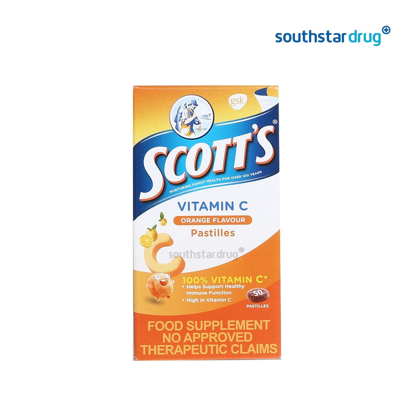 Scott's Pastilles Kids Vitamin C Orange Pastilles - 50s - Southstar Drug