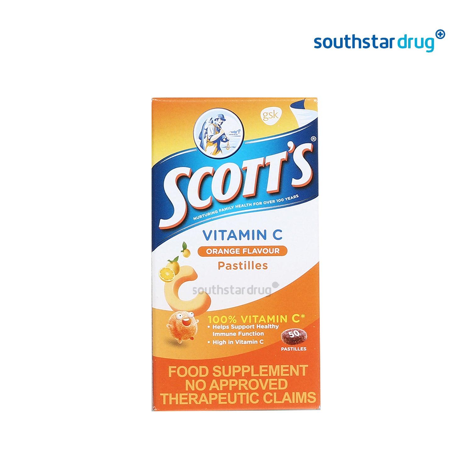 Scott's Pastilles Kids Vitamin C Orange Pastilles - 50s - Southstar Drug