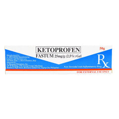 Rx: Fastum 25mg / g 50 g 2.5 % Gel