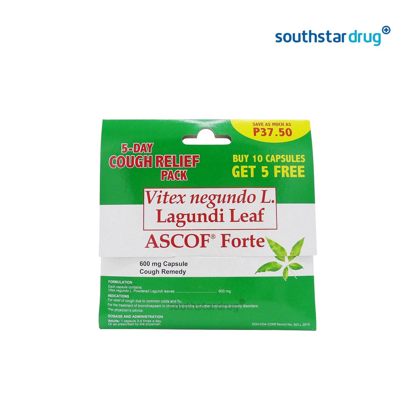 Ascof Forte Capsule 600mg - Southstar Drug