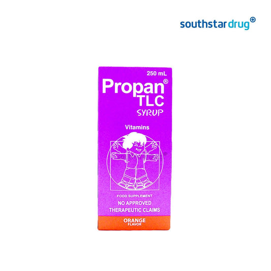 Propan TLC Syrup orange flavor 250ml pediatric supplement bottle