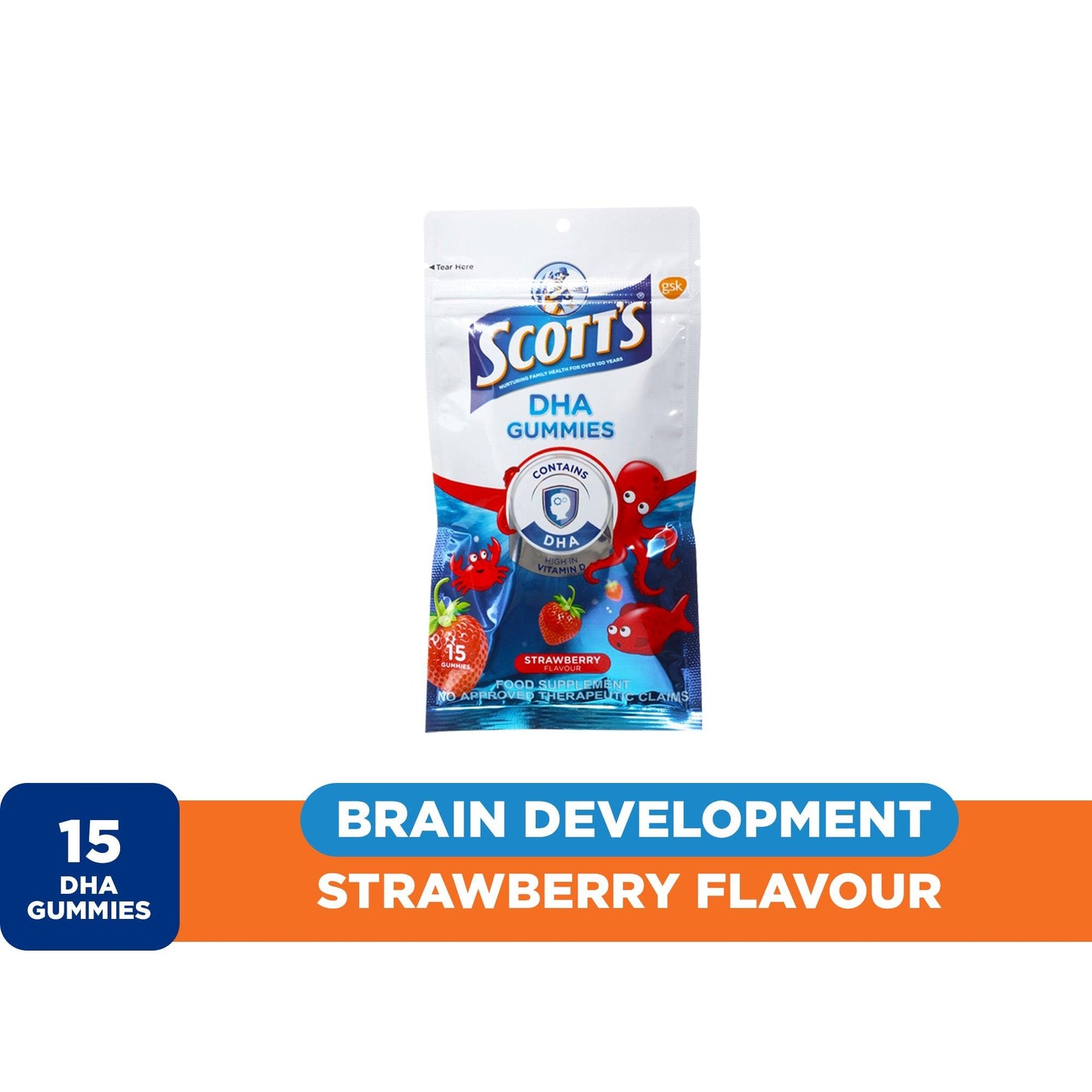 Scott's DHA Gummies Strawberry Flavour 15s - Southstar Drug