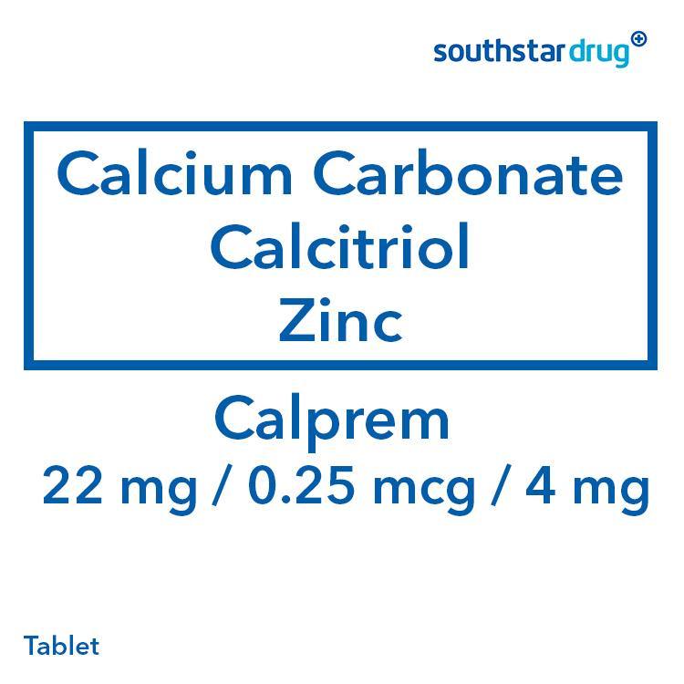 Calprem 22mg / 0.25mcg / 4mg Tablet - 20s - Southstar Drug