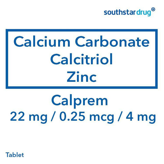 Calprem 22mg / 0.25mcg / 4mg Tablet - 20s - Southstar Drug