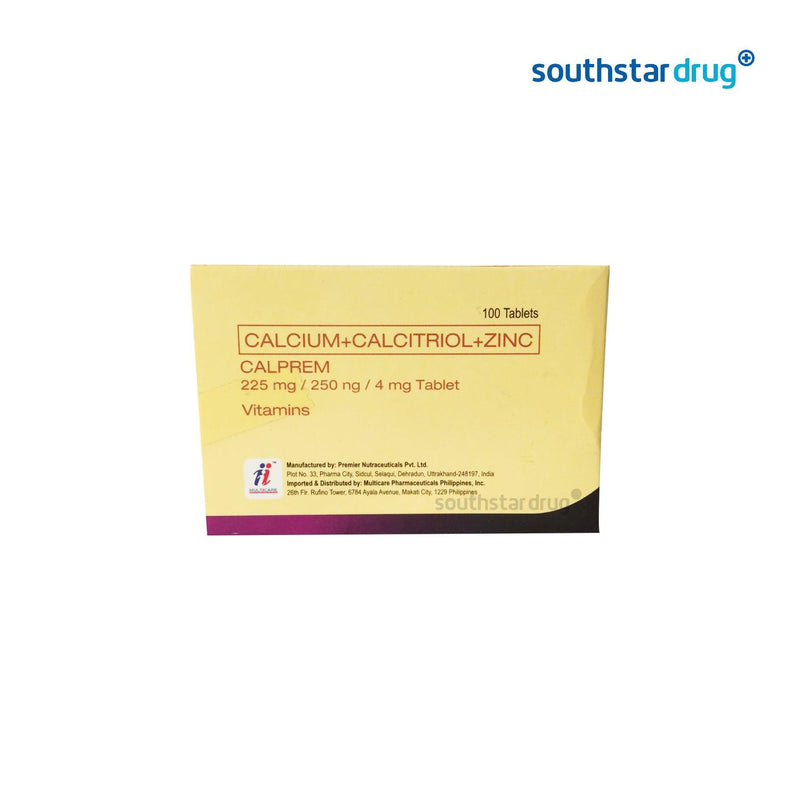 Calprem 22mg / 0.25mcg / 4mg Tablet - 20s - Southstar Drug
