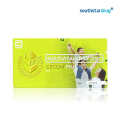 Cecon Plus Multivitamins + Zinc Tablet - 30s - Southstar Drug