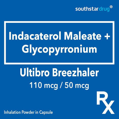 Rx: Ultibro Breezhaler 110mcg / 50mcg Inhalation Powder in Capsule - Southstar Drug