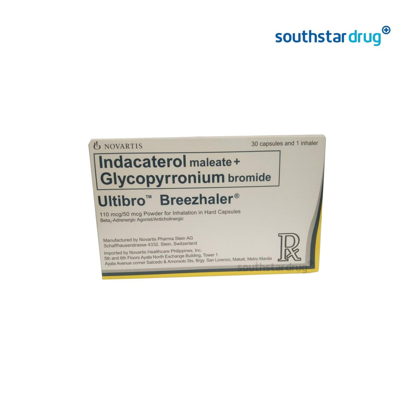 Rx: Ultibro Breezhaler 110mcg / 50mcg Inhalation Powder in Capsule - Southstar Drug