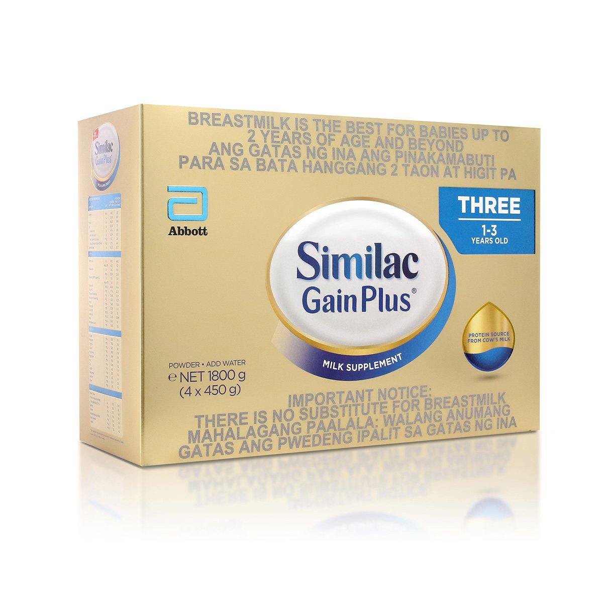 Similac Gain Plus 1 to 3 years old 1.8kg - Southstar Drug