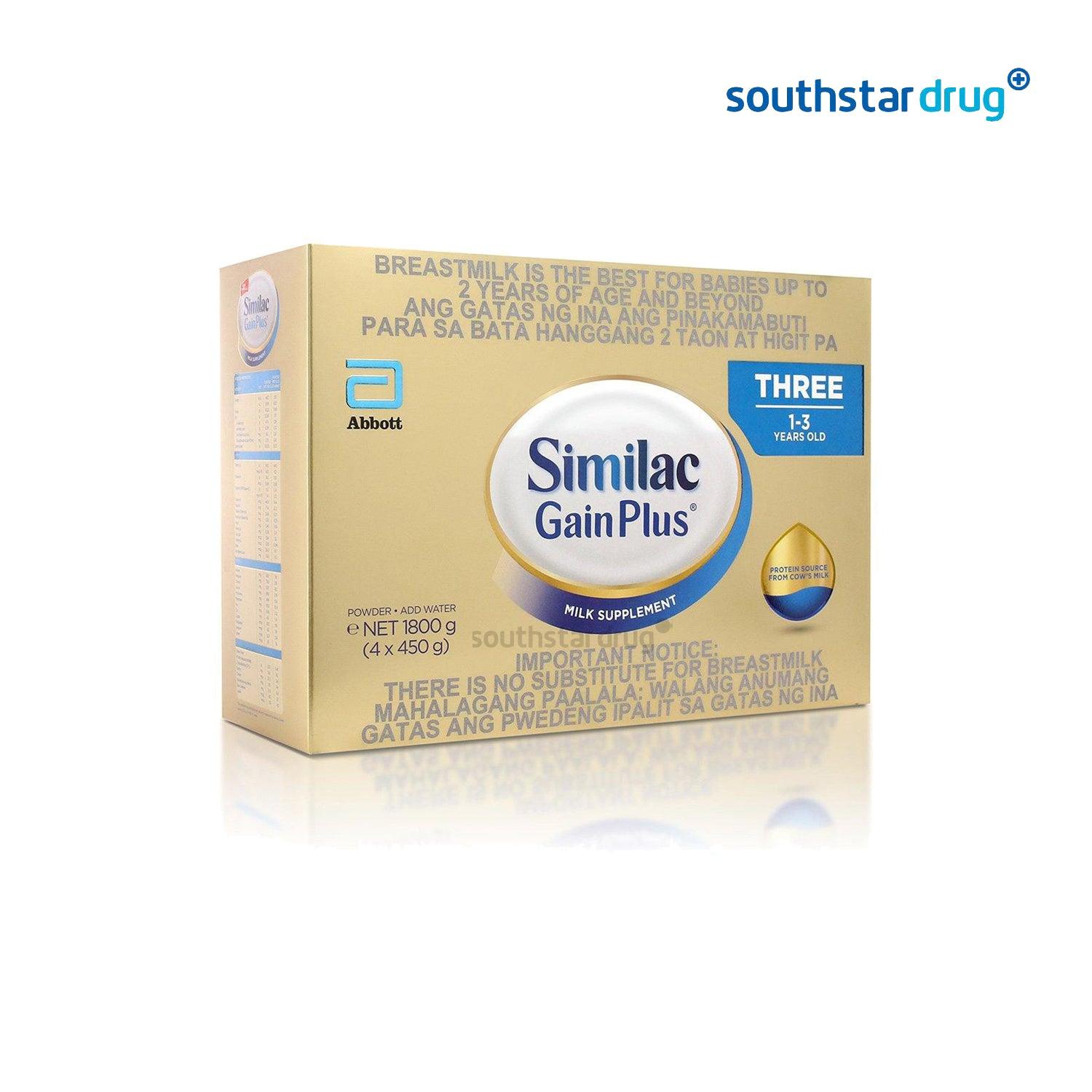 Similac Gain Plus 1 to 3 years old 1.8kg - Southstar Drug