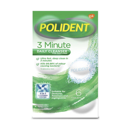 Polident 3-Minute Denture Cleanser Tablet 6s - Southstar Drug