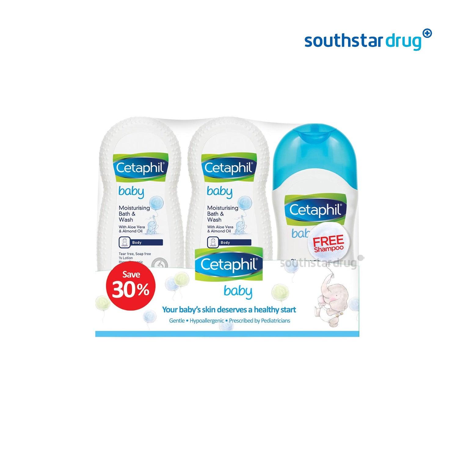 Cetaphil Buy 2 Moisturizing Baby Bath & Wash 230ml Free Shampoo 200ml - Southstar Drug