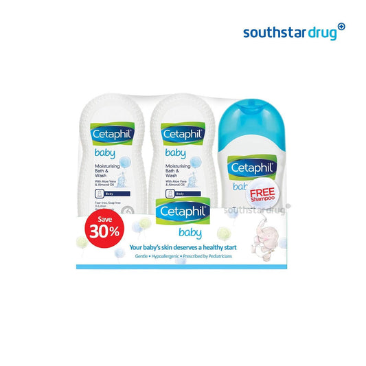 Cetaphil Buy 2 Moisturizing Baby Bath & Wash 230ml Free Shampoo 200ml - Southstar Drug