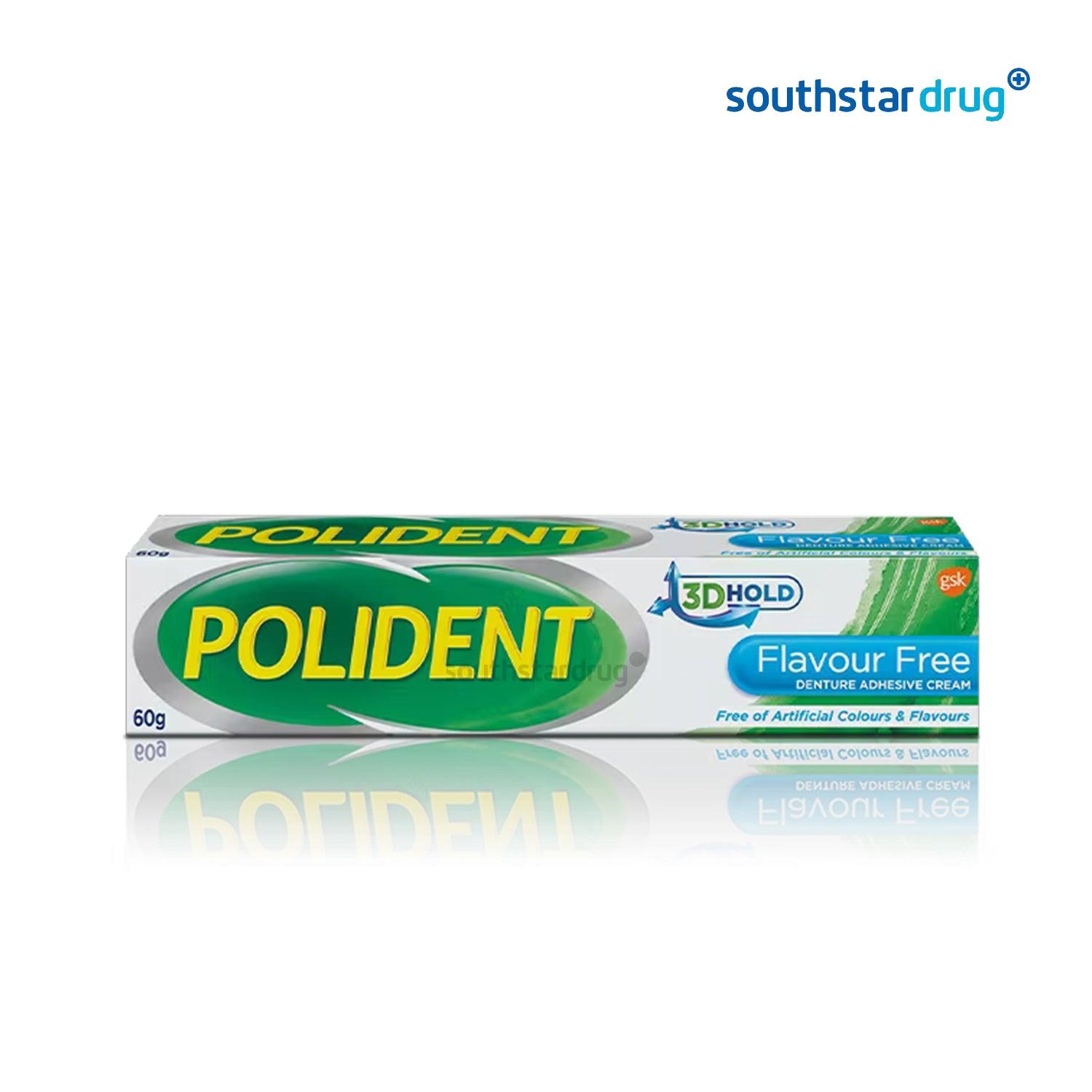 Buy Polident Denture Adhesive Flavour Free 60 g Online | Southstar Drug