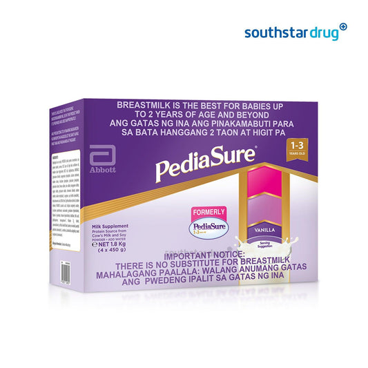 Pediasure 1 to 3 years old Vanilla 1.8 Kg - Southstar Drug