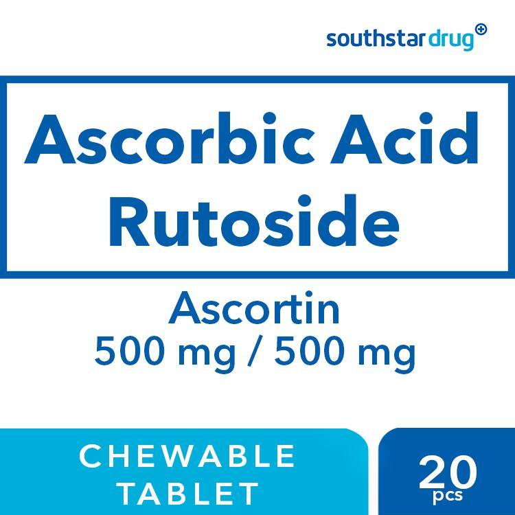 Ascortin 500mg / 500mg Chewable Tablet - 20s - Southstar Drug