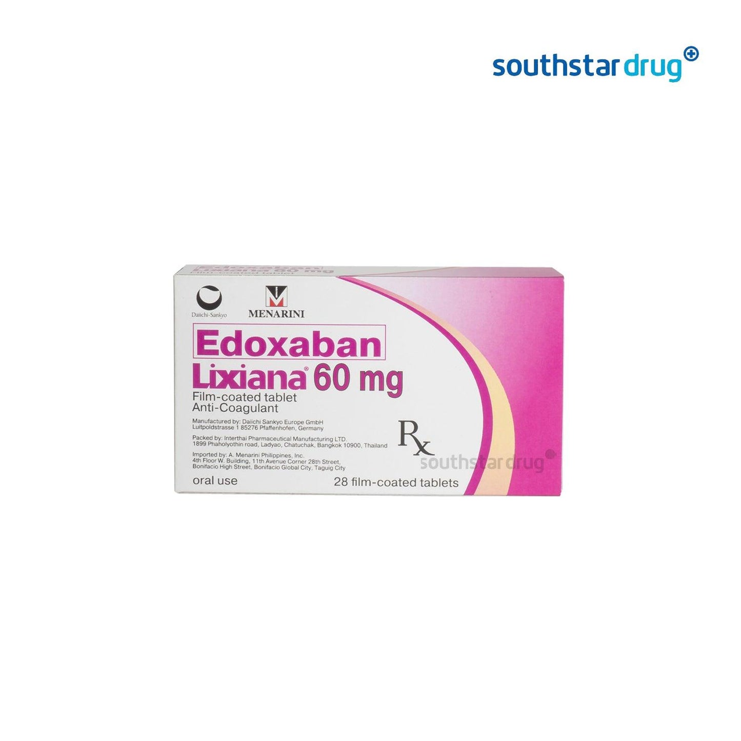 Rx: Lixiana 60mg Tablet - Southstar Drug