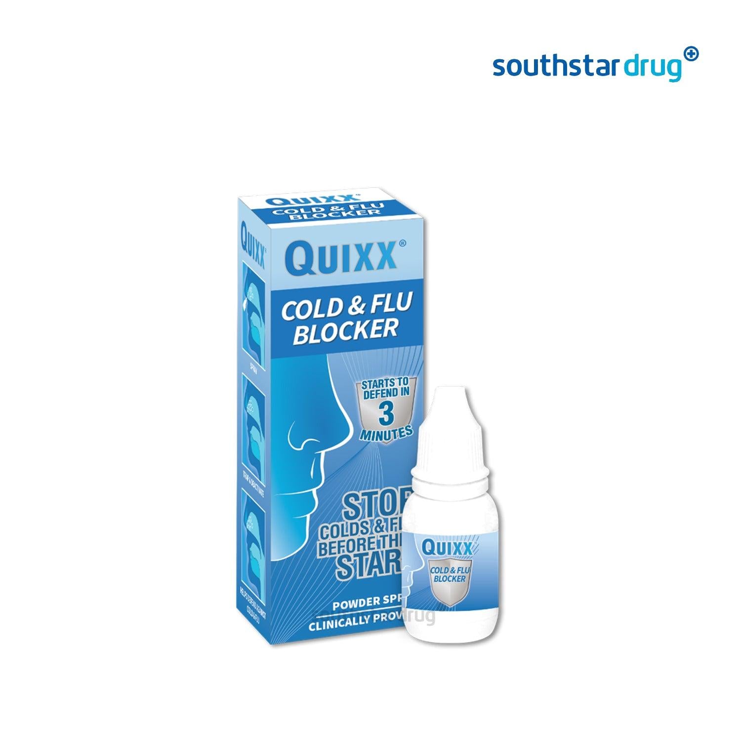 Quixx Cold and Flu Blocker 800mg Nasal Spray - Southstar Drug