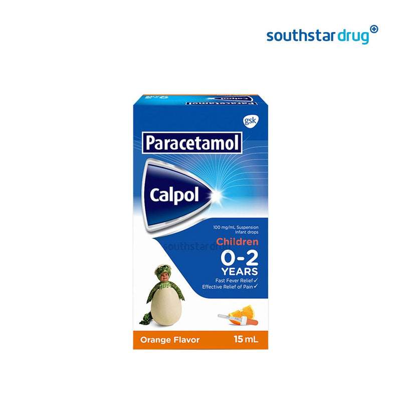 Calpol Paracetamol Infant Drops Orange Flavor 15ml (0-2) - Southstar Drug