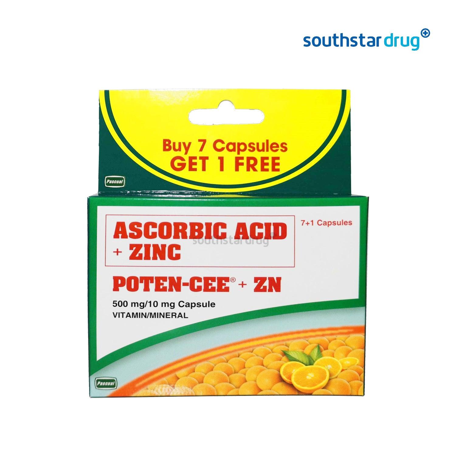 Potencee ZN 500mg / 10mg Capsule 7 + 1 - Southstar Drug