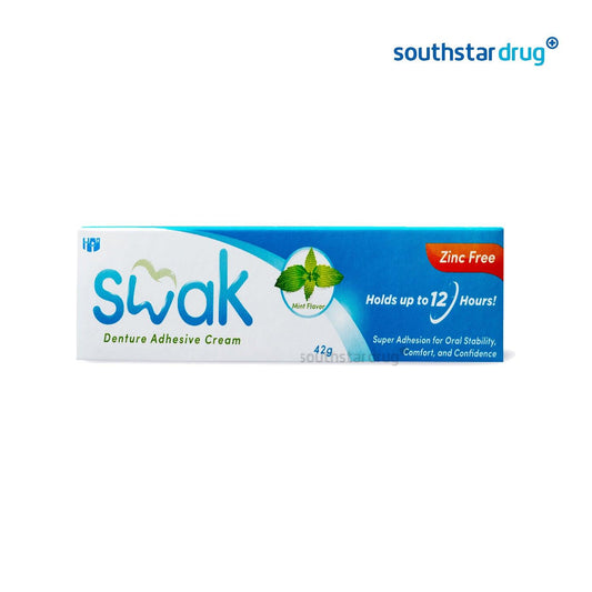 Swak Cream Denture Adhesive 42 g - Southstar Drug