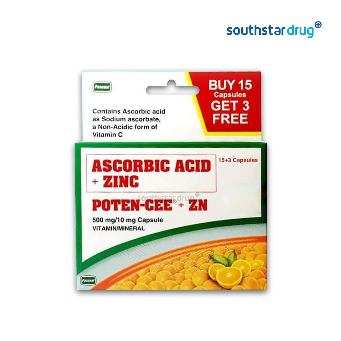 Potencee ZN 500mg/10mg 15+ 3 Capsule - Southstar Drug