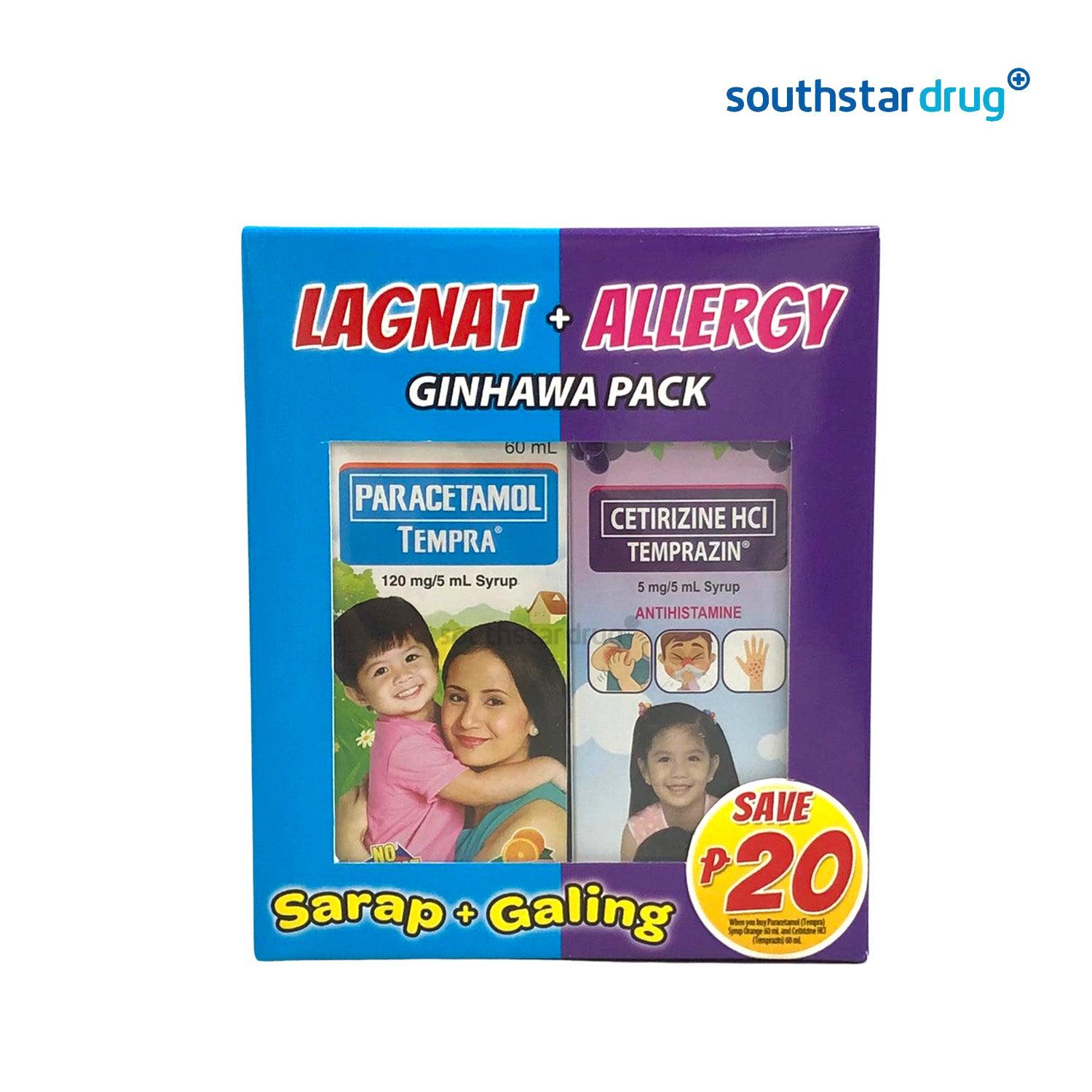 Tempra Lagnat + Allergy Ginhawa Pack 60ml - Southstar Drug