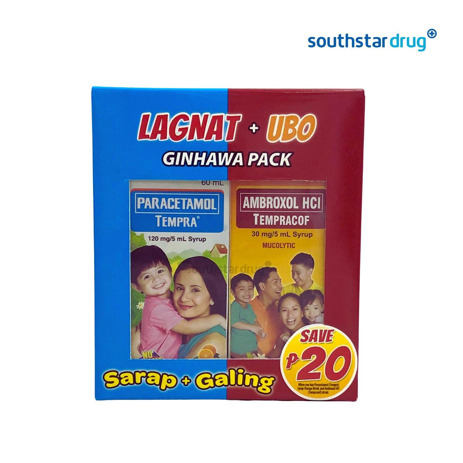 Tempra Lagnat + Ubo Ginhawa Pack 60ml - Southstar Drug