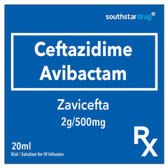 Rx: Zavicefta 2g/500mg Solution for IV Infusion 20ml - Southstar Drug