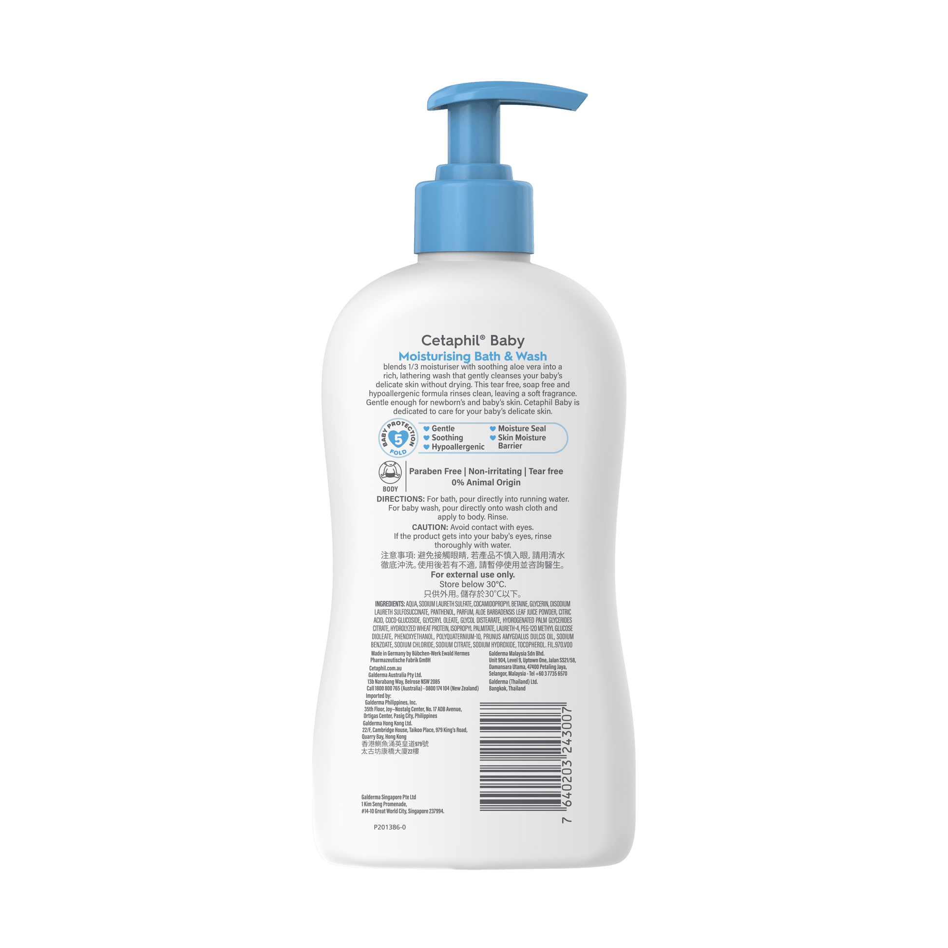Cetaphil Baby Moisturising Bath and Wash Pump 400ml - Southstar Drug