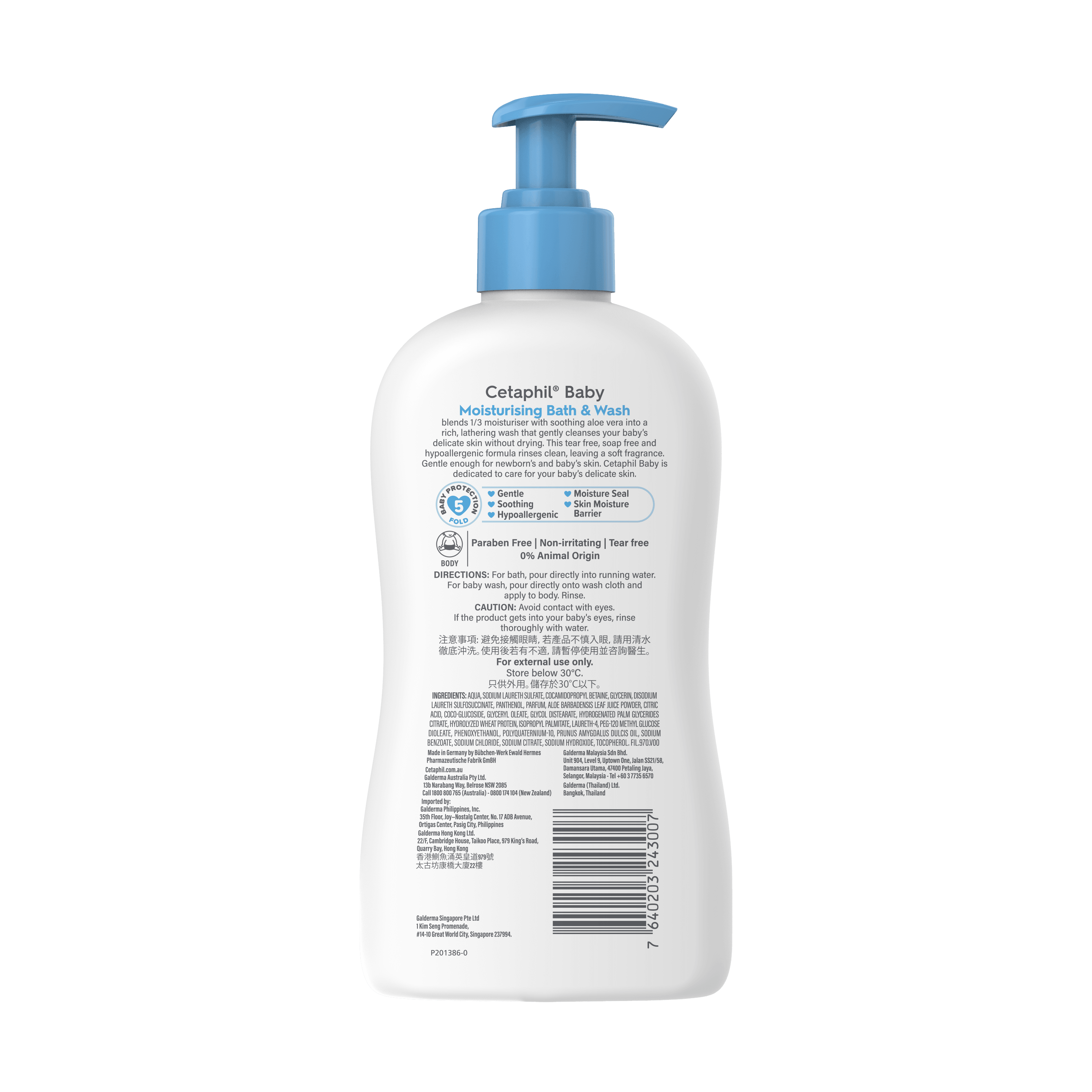 Cetaphil Baby Moisturising Bath and Wash Pump 400ml - Southstar Drug