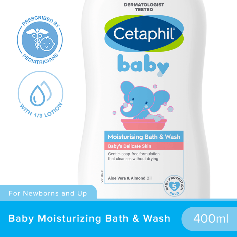 Buy Cetaphil Baby Moisturising Bath and Wash Pump 400ml Online