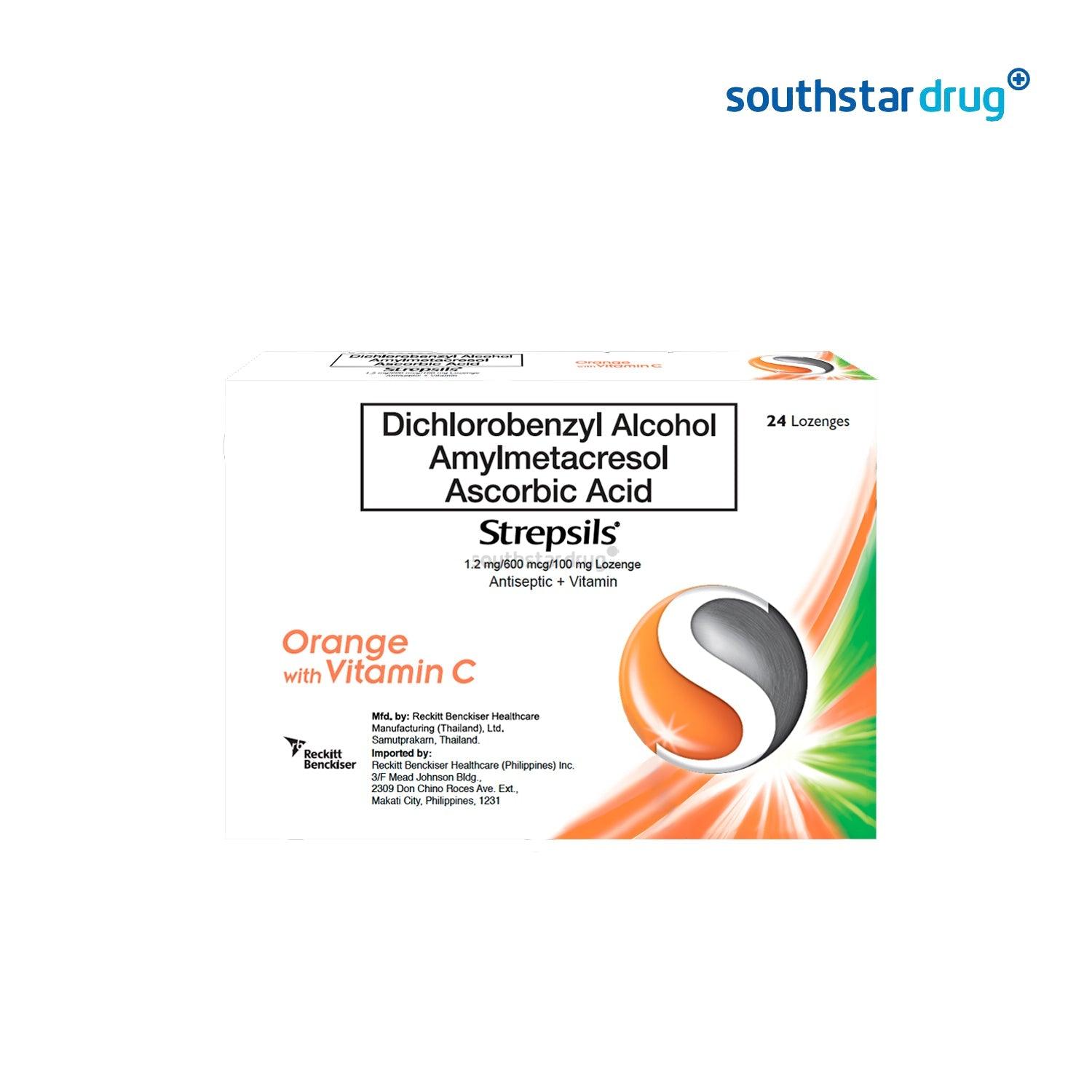 Strepsils Orange with Vitamin C Lozenge 24s – Southstar Drug