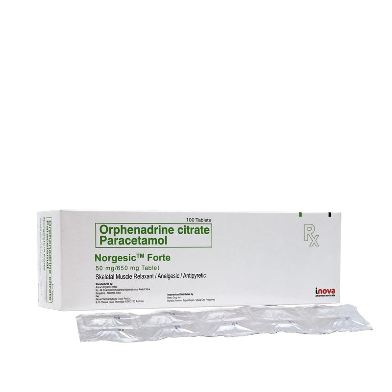 Rx: Norgesic Forte 50mg / 650mg Tablet