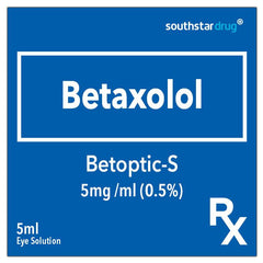 Rx: Betoptic - S 5mg /ml (0.5%) 5ml Eye Solution - Southstar Drug