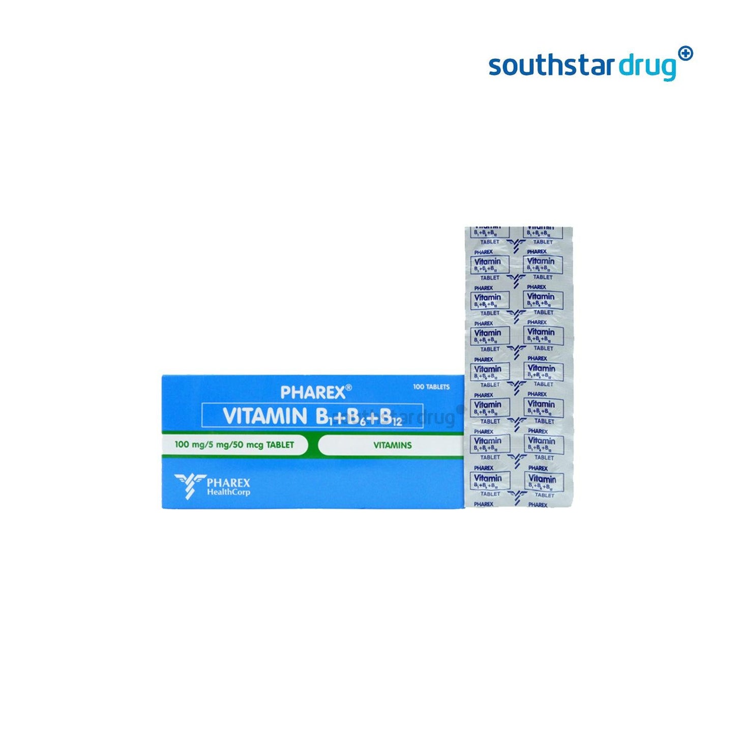 Pharex Vitamin B-Complex plus B1+B6+B12 - 20s - Southstar Drug