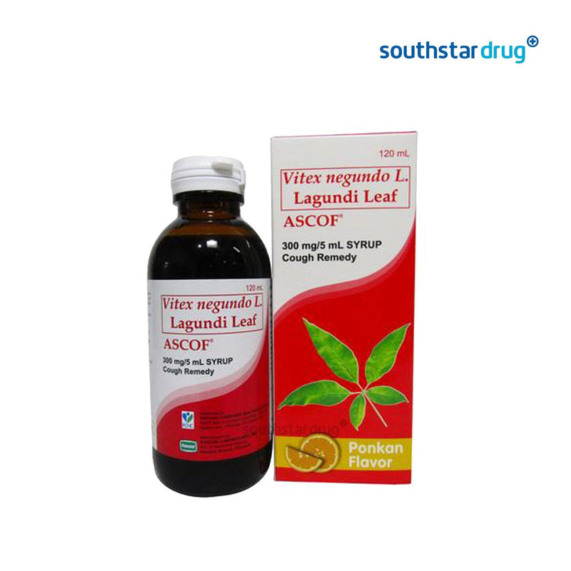 Ascof Ponkan Flavor 300mg/5ml Syrup 120ml - Southstar Drug