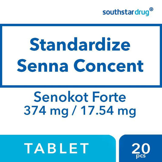 Senokot Forte 374mg / 17.54mg Tablet - 20s - Southstar Drug