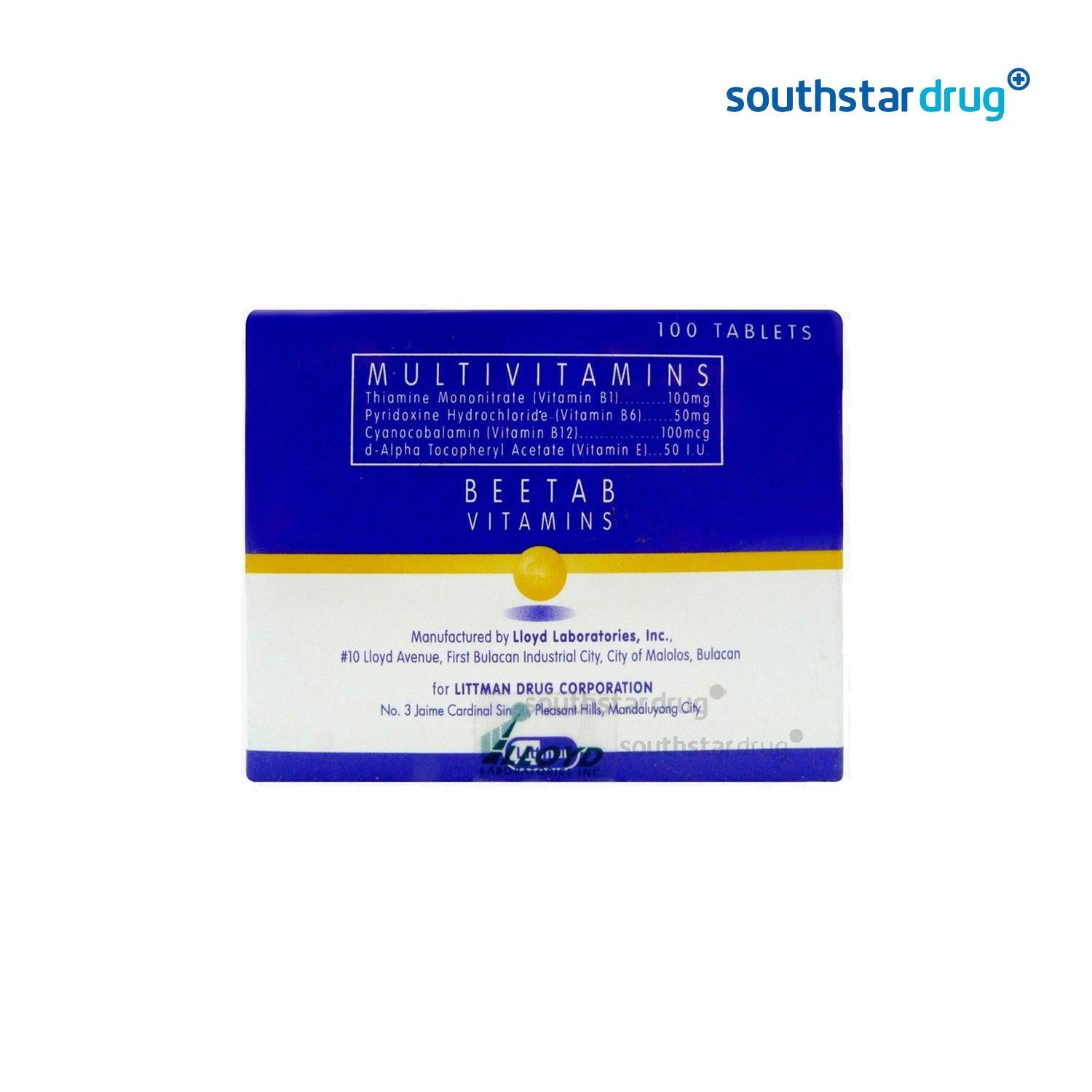 Beetab Film-Coated Tablet - 20s - Southstar Drug