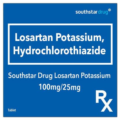 Rx: Southstar Drug Losartan Potassium Hydrochlorothiazide 100mg/25mg Tablet - Southstar Drug