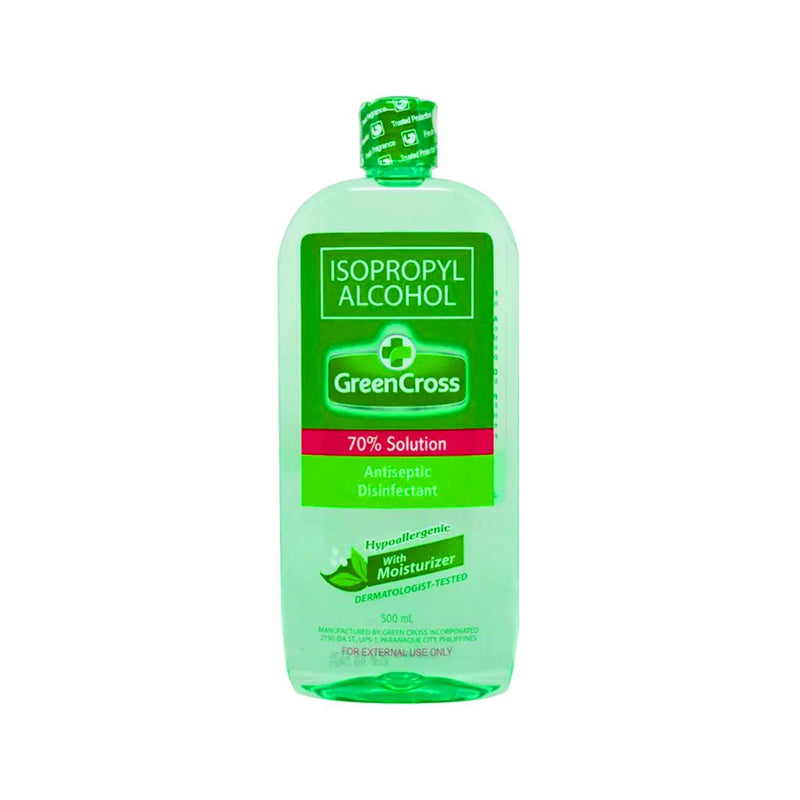Green Cross with Moisturizer 70% Isopropyl Alcohol 500 ml - Southstar Drug