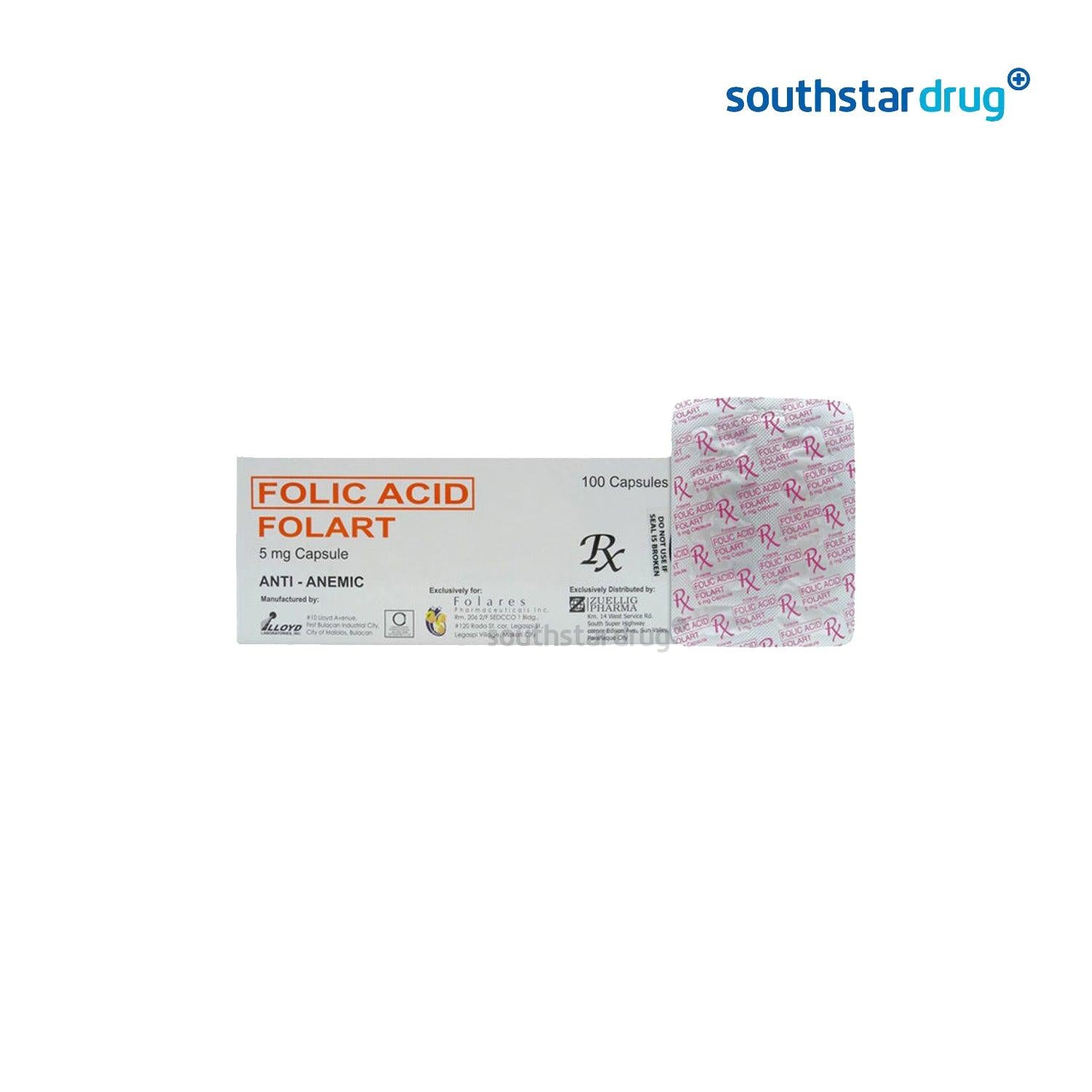 Folart 5mg Capsule - 20s - Southstar Drug