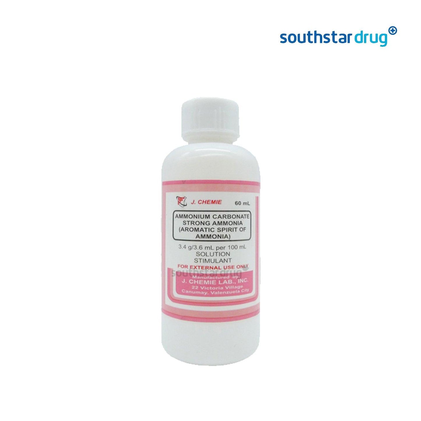 J Aromatic Spirit Of Ammonia 60ml Solution - Southstar Drug