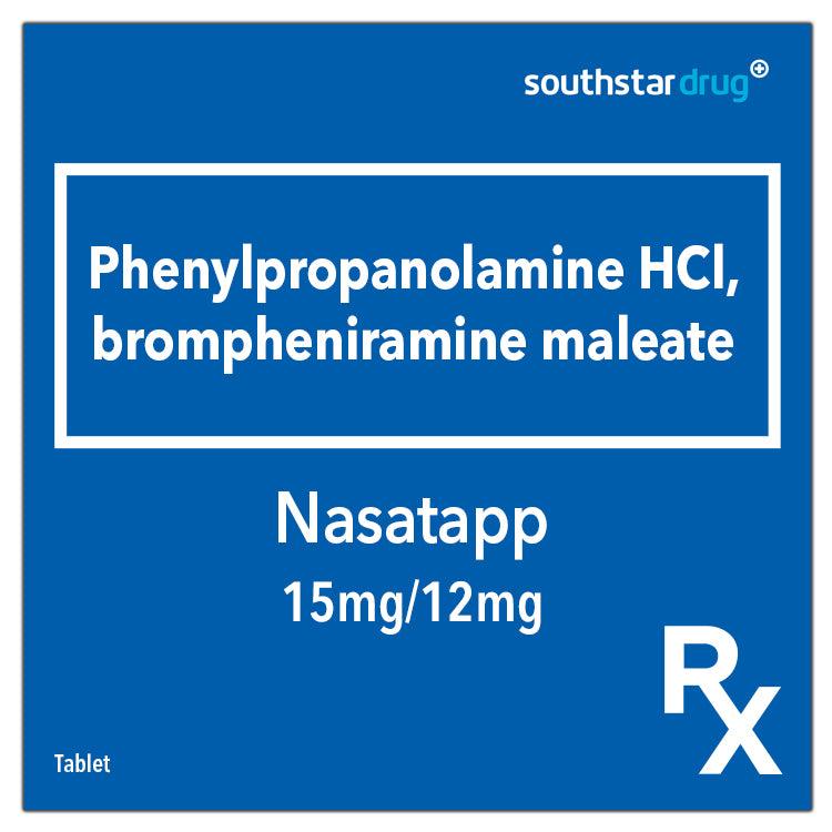 Rx: Nasatapp 15mg / 12mg Tablet - Southstar Drug