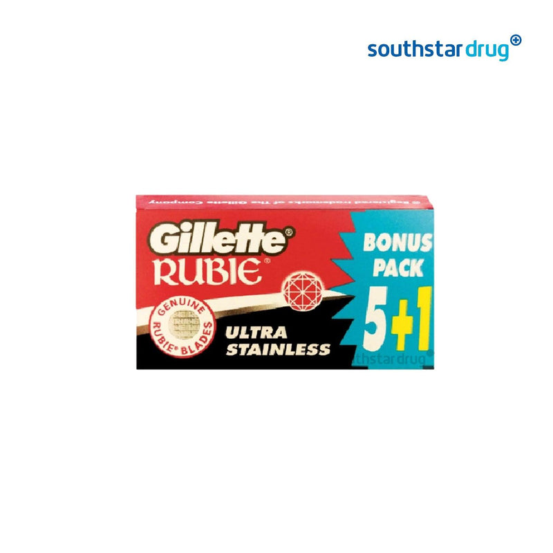 Gillette Rubie Blade Sensitive 5 + 1 - Southstar Drug