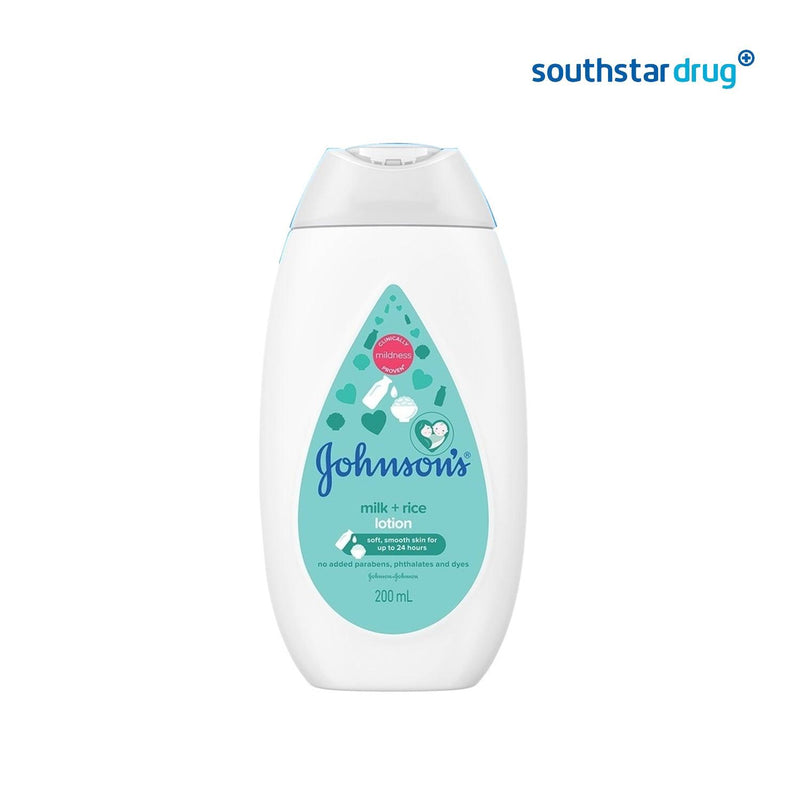 Johnson's Baby Lotion Milk and Rice 200ml - Southstar Drug