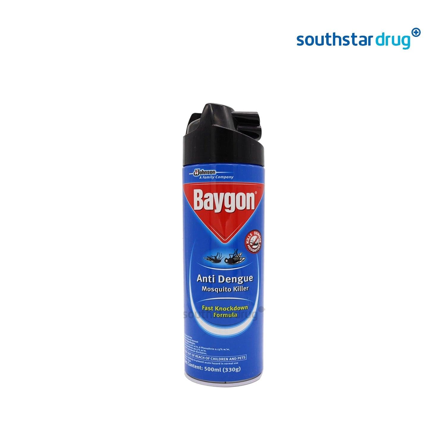 Baygon Spray Anti Dengue Mosquito Killer 500ml - Southstar Drug